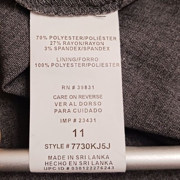 My Michelle Grey Dress Slacks Size 11 NWT! - Picture 3 of 9